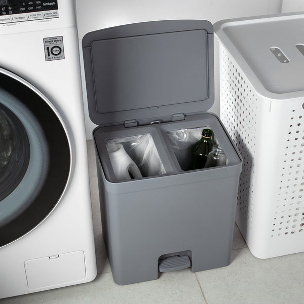Kit de lixeiras com pedal Ou 2 peças 20L Linha Trium - Ou