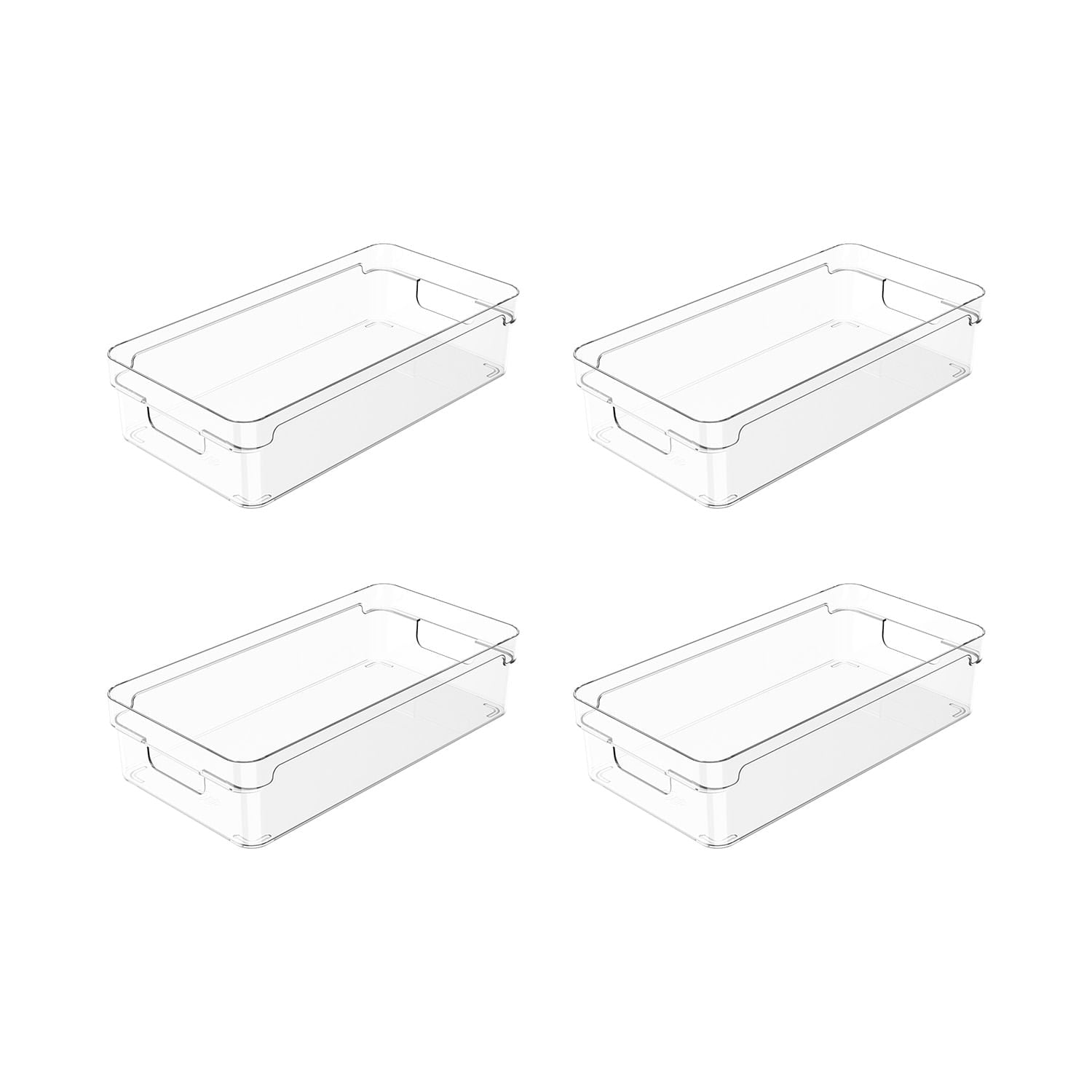 Kit de Organizador de Armários Ou 4 Peças 30x15x7 Linha Clear - Ou
