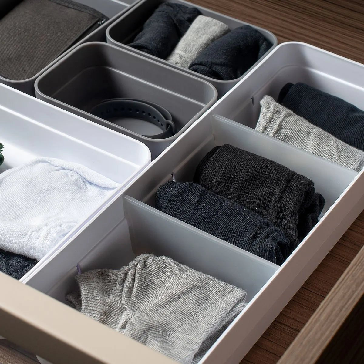 Kit de organizador de gavetas com 2 divisórias Ou 3 peças Linha Logic - Ou
