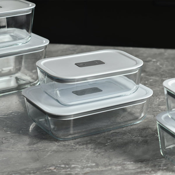 Kit de Potes de Vidro Herméticos Ou 2 Peças Linha Fresh Lock - Ou