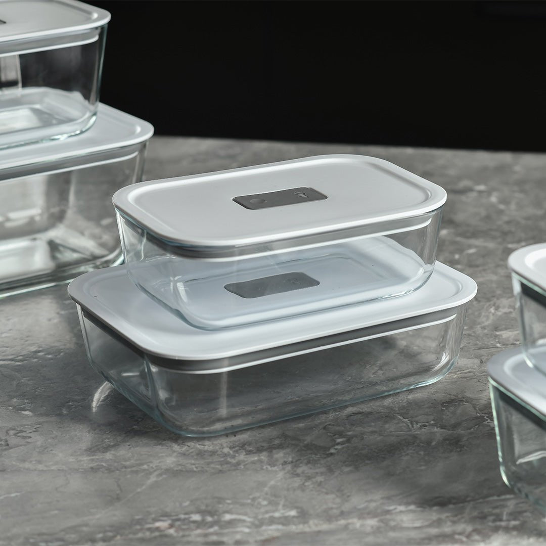 Kit de Potes de Vidro Herméticos Ou 2 Peças Linha Fresh Lock - Ou