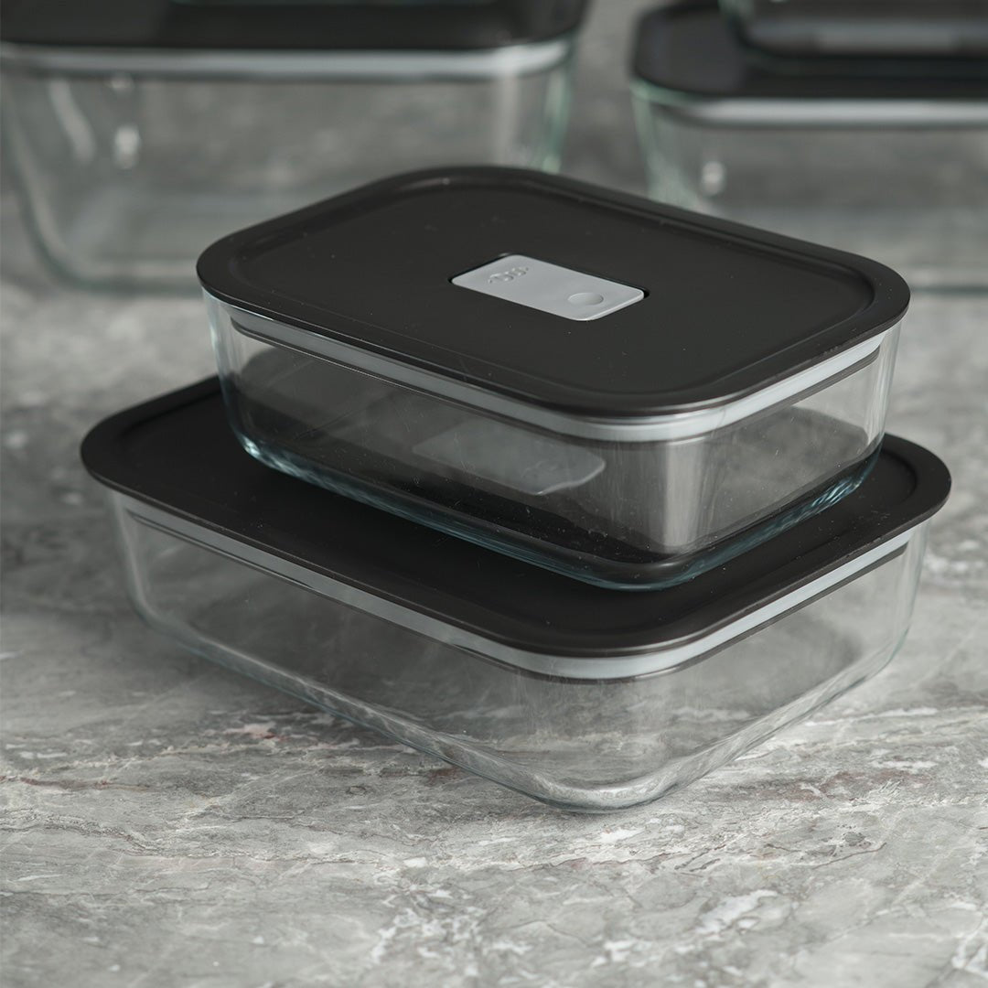 Kit de Potes de Vidro Herméticos Ou 2 Peças Linha Fresh Lock - Ou