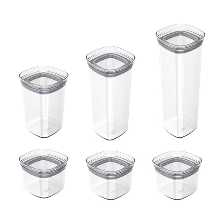 Kit de potes herméticos modular Ou 6 peças Linha Block