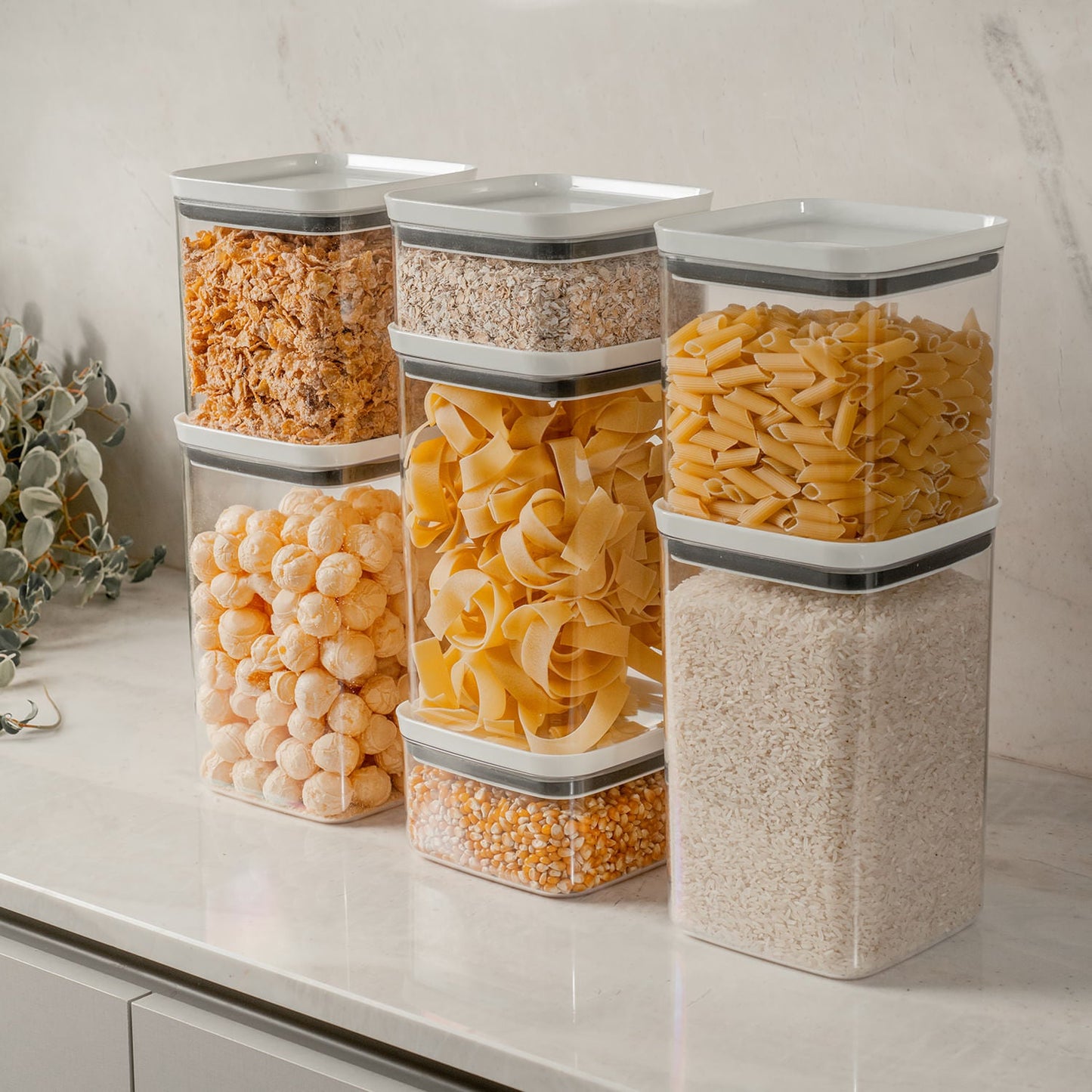 Kit de potes herméticos Ou 3 peças Linha Block - Ou