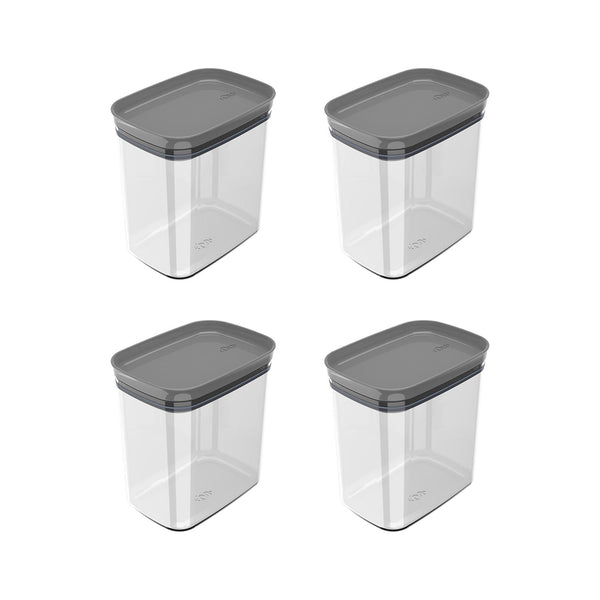 Kit de potes herméticos Ou 4 peças 1,5L Linha Block - Ou