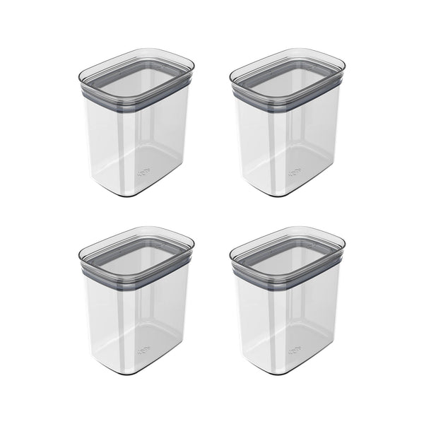 Kit de potes herméticos Ou 4 peças 1,5L Linha Block - Ou
