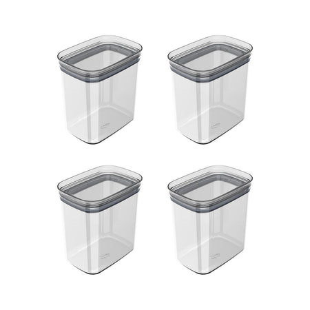 Kit de potes herméticos Ou 4 peças 1,5L Linha Block