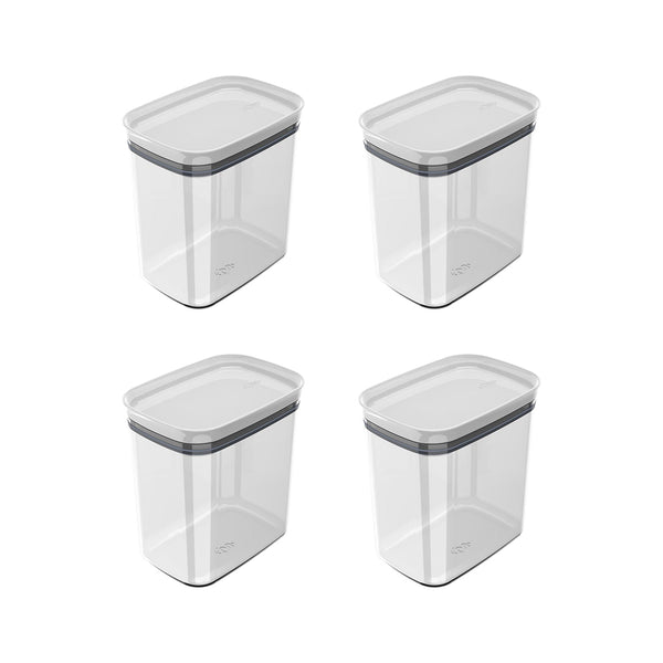 Kit de potes herméticos Ou 4 peças 1,5L Linha Block - Ou