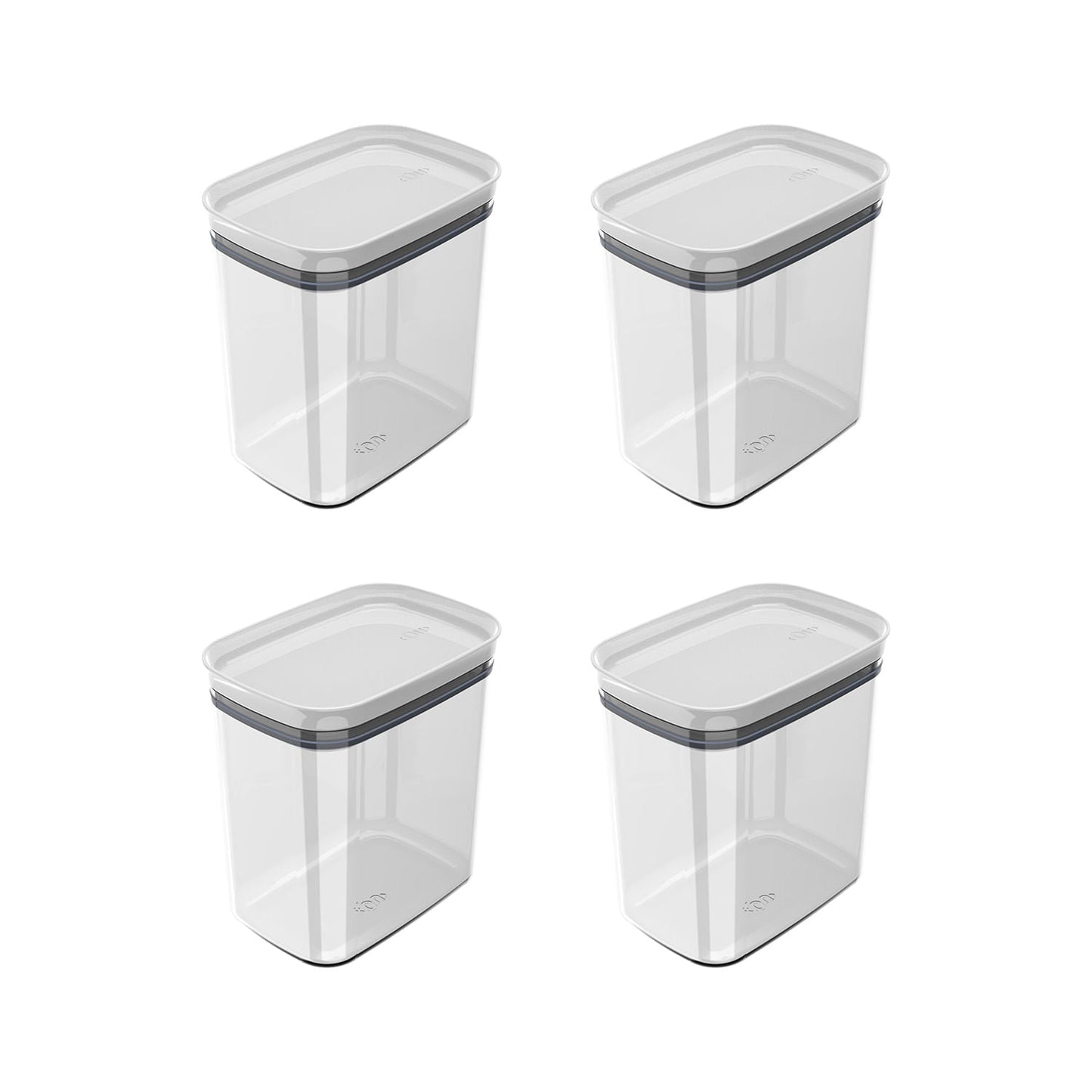 Kit de potes herméticos Ou 4 peças 1,5L Linha Block - Ou