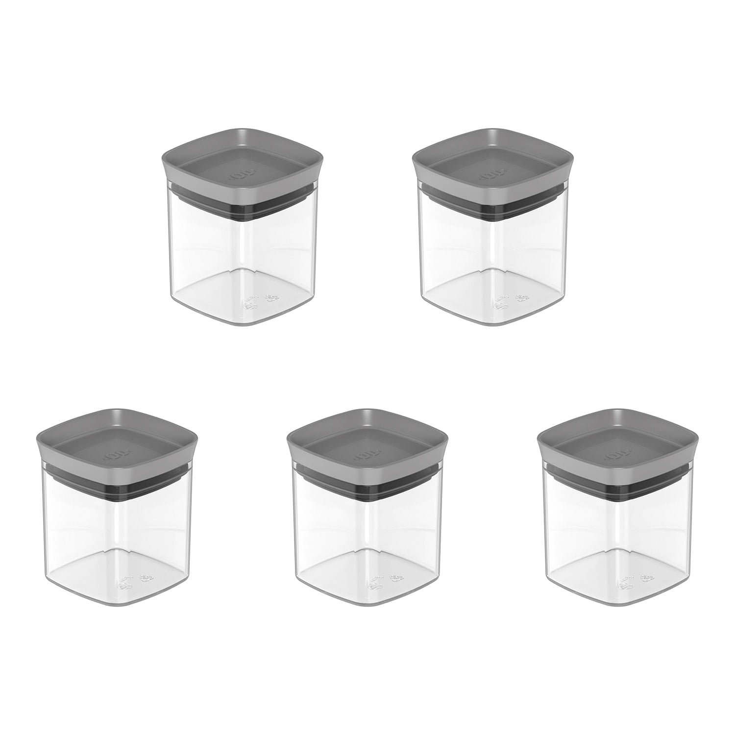 Kit de potes herméticos Ou 5 peças 150ml Linha Block - Ou