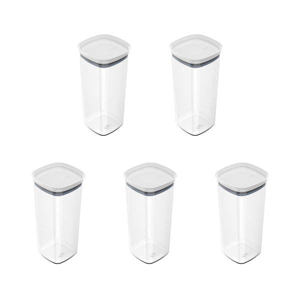 Kit de potes herméticos Ou 5 peças 1,5L Linha Block - Ou