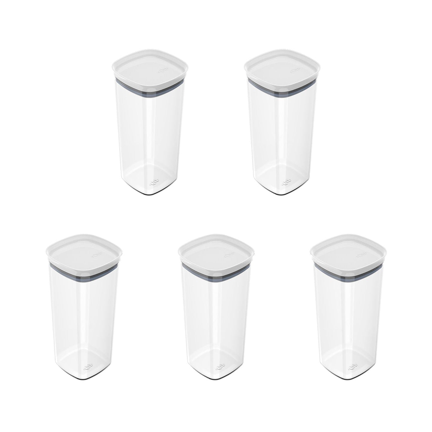 Kit de potes herméticos Ou 5 peças 1,5L Linha Block - Ou
