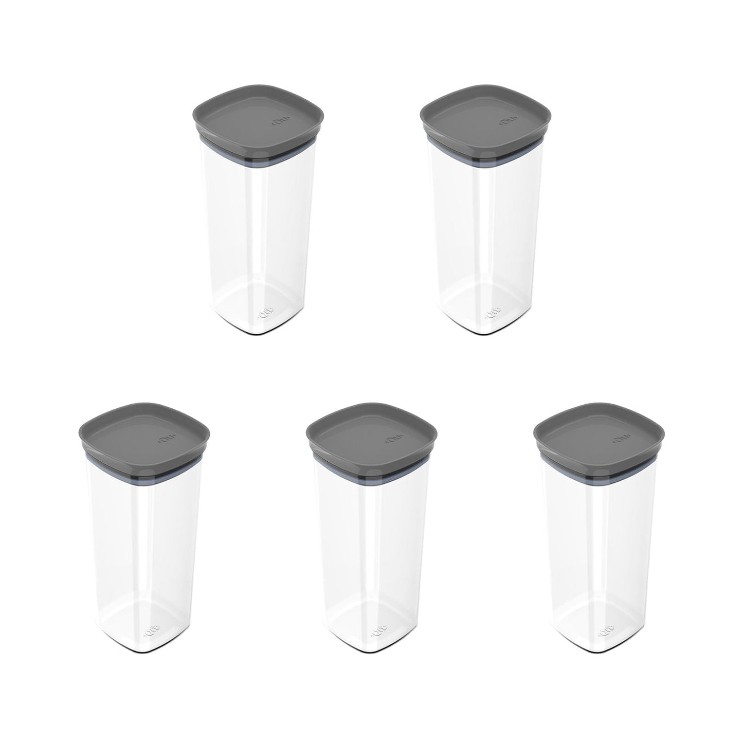 Kit de potes herméticos Ou 5 peças 1,5L Linha Block - Ou