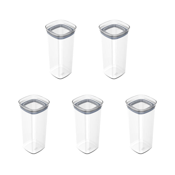 Kit de potes herméticos Ou 5 peças 1,5L Linha Block - Ou