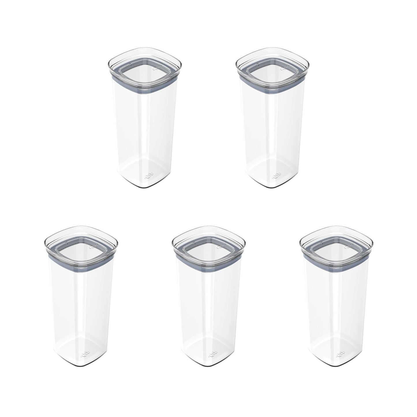 Kit de potes herméticos Ou 5 peças 1,5L Linha Block - Ou