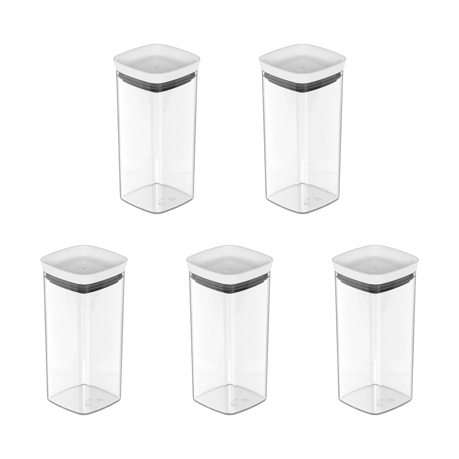 Kit de potes herméticos Ou 5 peças 340ml Linha Block - Ou