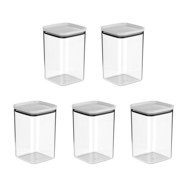 Kit de potes herméticos Ou 5 peças 3,5L Linha Block - Ou