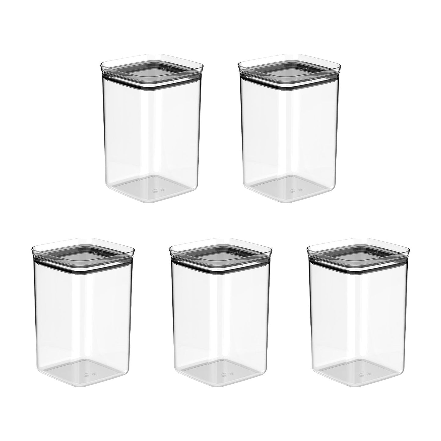 Kit de potes herméticos Ou 5 peças 3,5L Linha Block - Ou