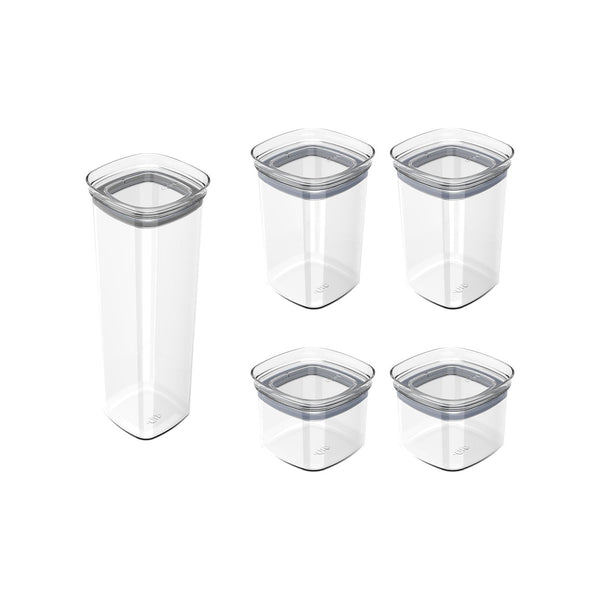 Kit de potes herméticos Ou 5 peças Linha Block - Ou