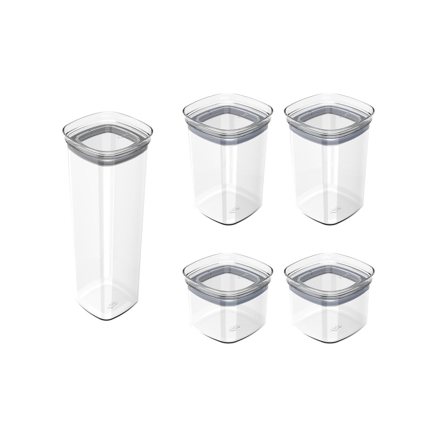 Kit de potes herméticos Ou 5 peças Linha Block - Ou