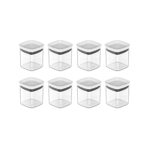 Kit de potes herméticos Ou 8 peças 150ml Linha Block - Ou