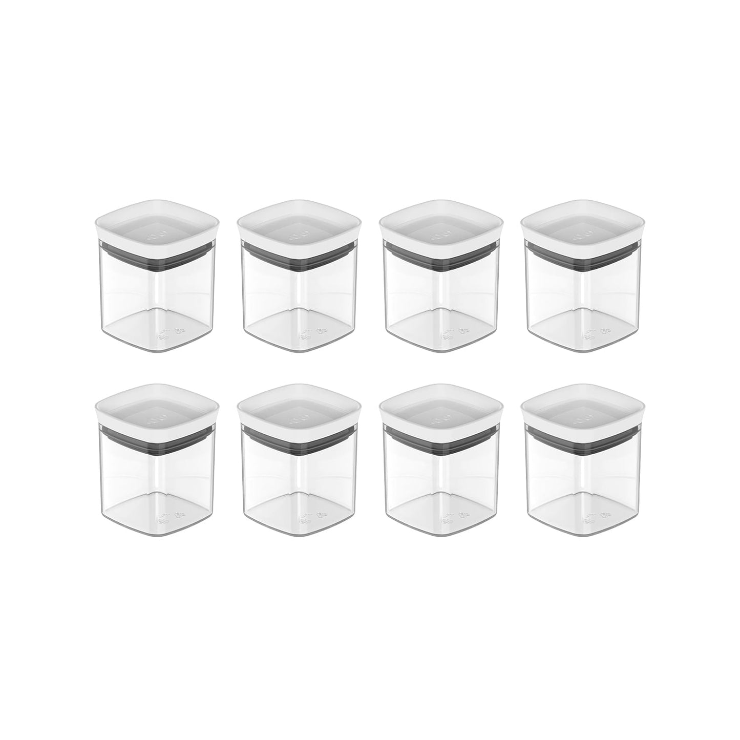 Kit de potes herméticos Ou 8 peças 150ml Linha Block - Ou