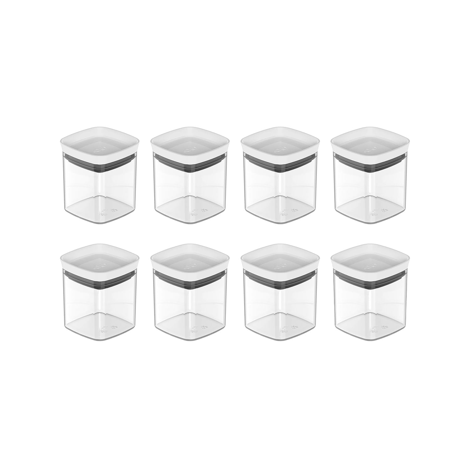 Kit de potes herméticos Ou 8 peças 150ml Linha Block - Ou
