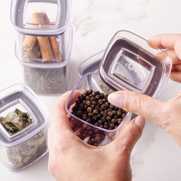 Kit de potes herméticos Ou 8 peças 150ml Linha Block - Ou