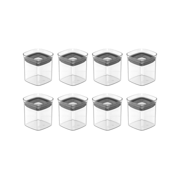 Kit de potes herméticos Ou 8 peças 150ml Linha Block - Ou