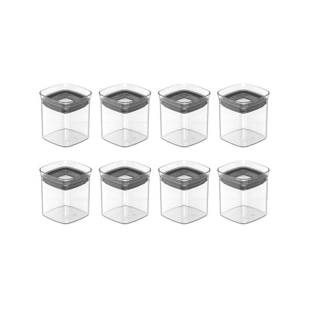 Kit de potes herméticos Ou 8 peças 150ml Linha Block