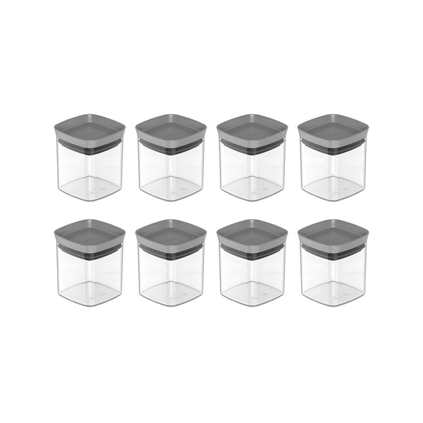 Kit de potes herméticos Ou 8 peças 150ml Linha Block - Ou