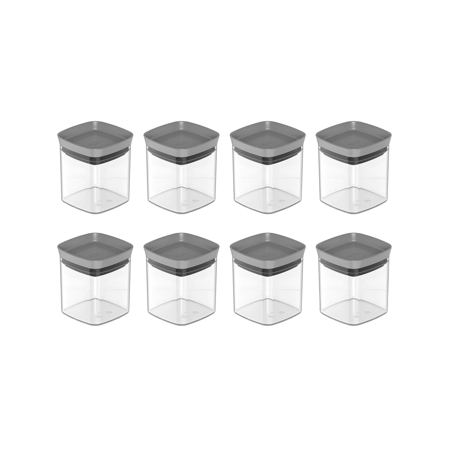 Kit de potes herméticos Ou 8 peças 150ml Linha Block - Ou