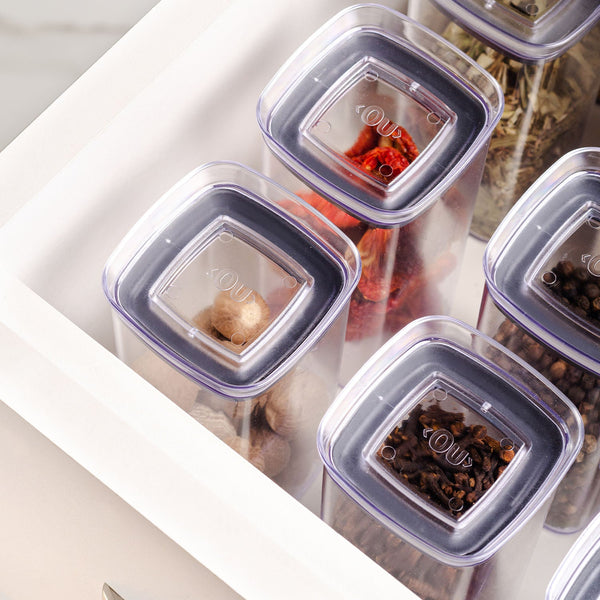 Kit de potes herméticos Ou 8 peças 340ml Linha Block - Ou