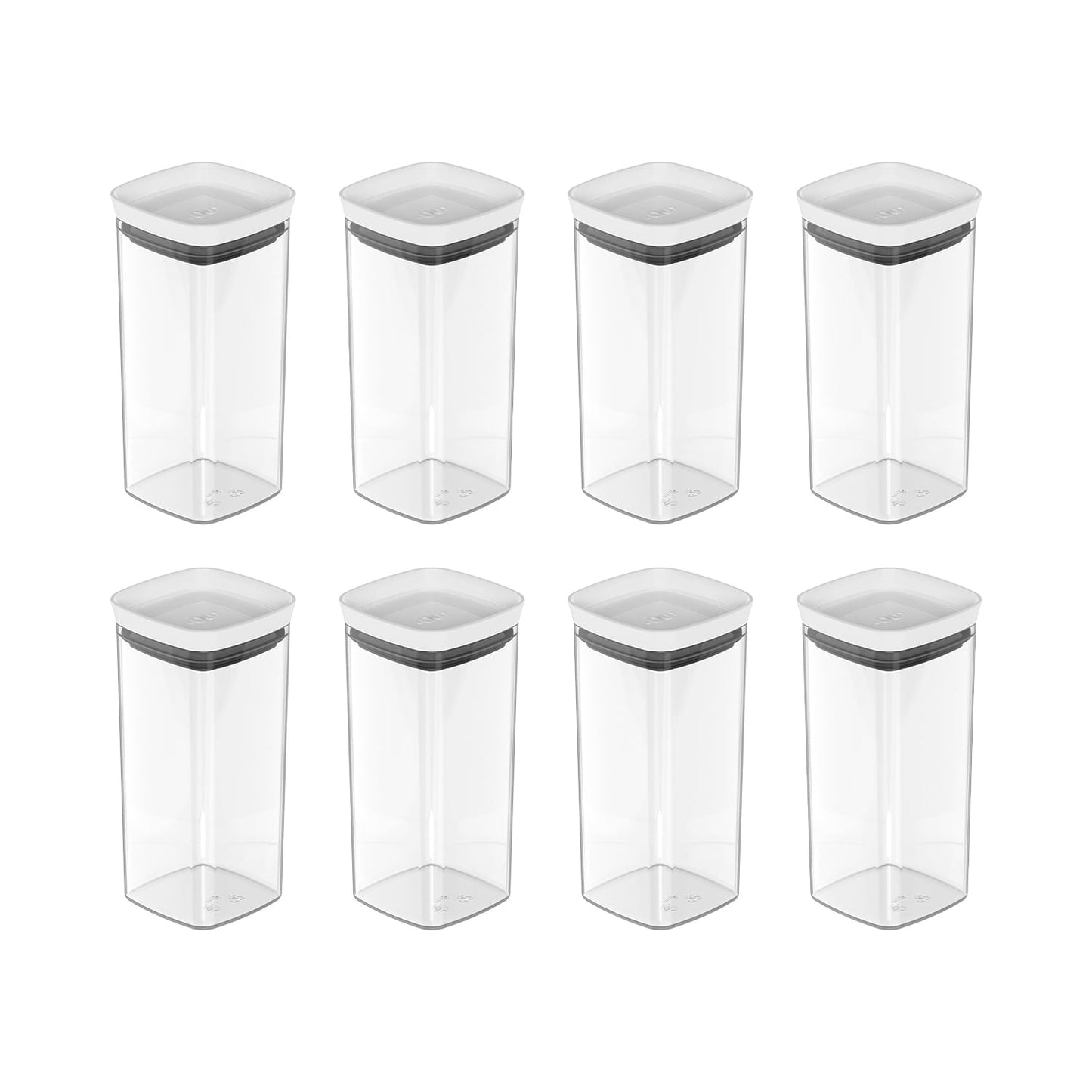 Kit de potes herméticos Ou 8 peças 340ml Linha Block - Ou