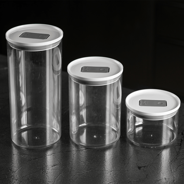 Kit de Potes Herméticos Ou Redondos 3 Peças Linha Duo Lock - Ou