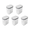 Kit de potes herméticos retangular Ou 5 peças 1,5L Linha Block