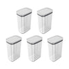 Kit de potes herméticos retangular Ou 5 peças 2,3L Linha Block