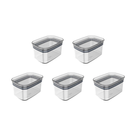 Kit de potes herméticos retangular Ou 5 peças 650ml Linha Block