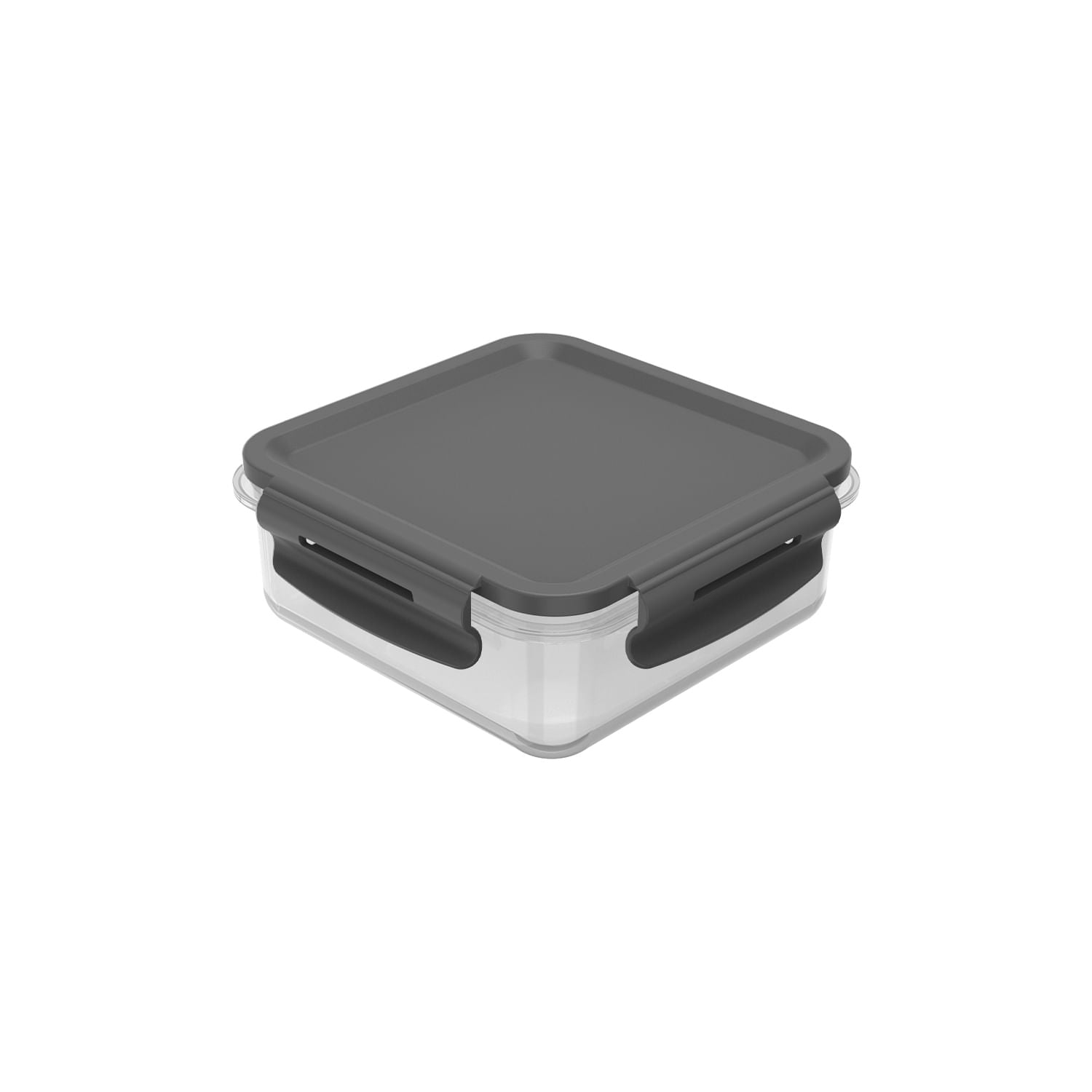 Kit de potes organizadores de geladeira quadrado Ou 4 peças 500ml Linha Click - Ou