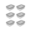 Kit de Potes Organizadores de Geladeira Retangular Ou 6 Peças 380ml Linha Click