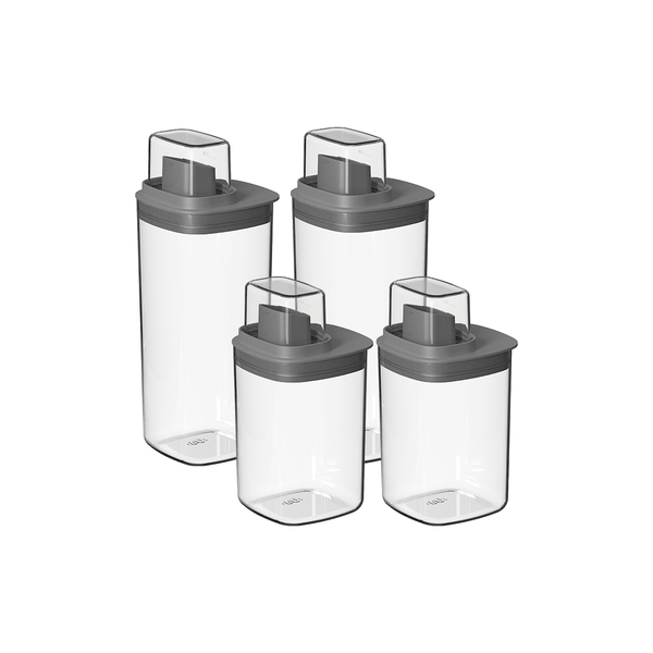 Kit Dispenser Ou Quadrado 4 Peças Linha Flow - Ou