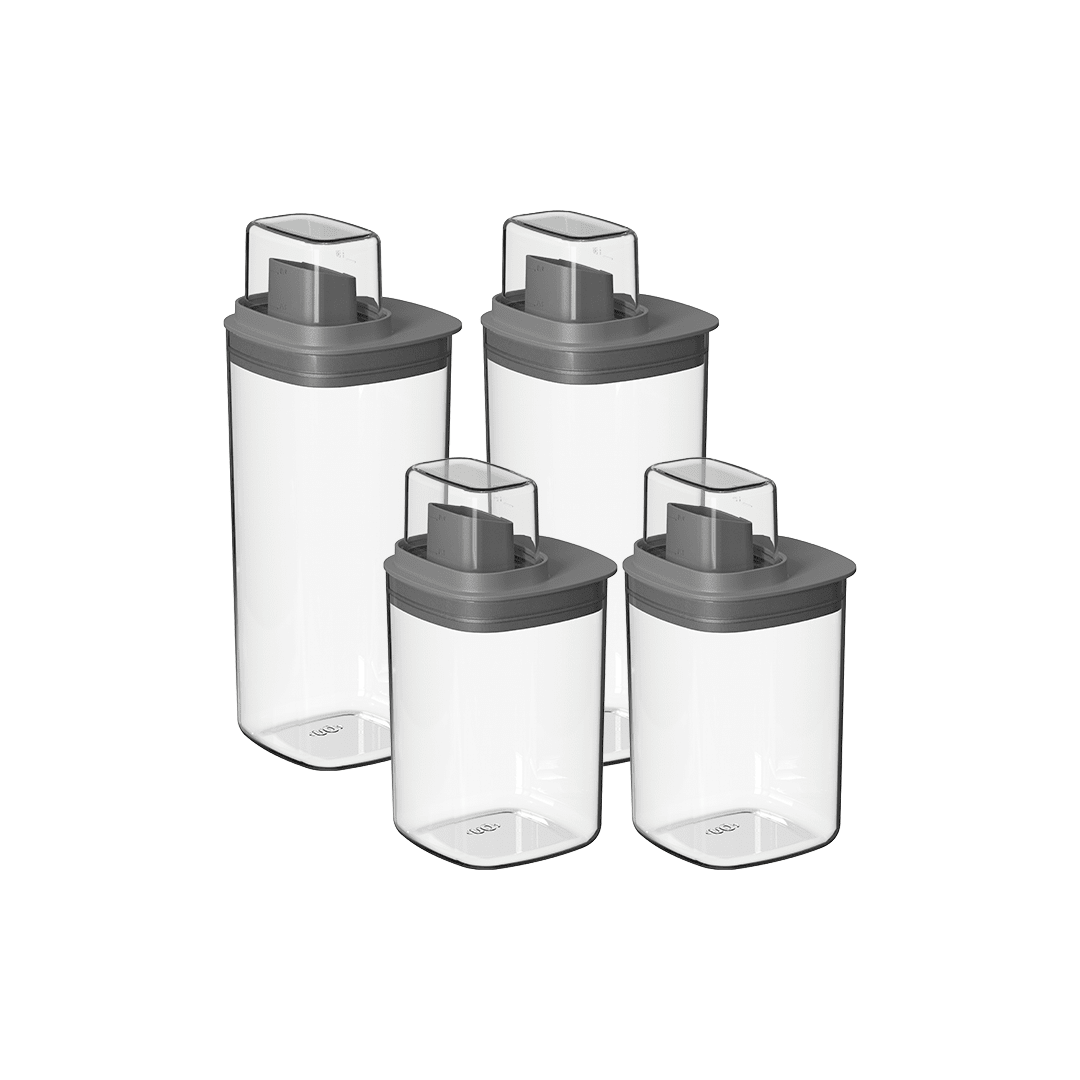 Kit Dispenser Ou Quadrado 4 Peças Linha Flow - Ou