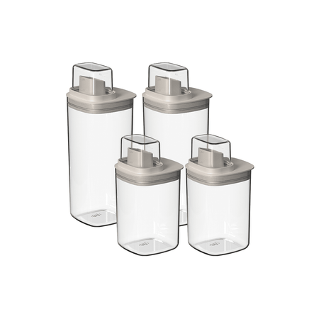 Kit Dispenser Ou Quadrado 4 Peças Linha Flow