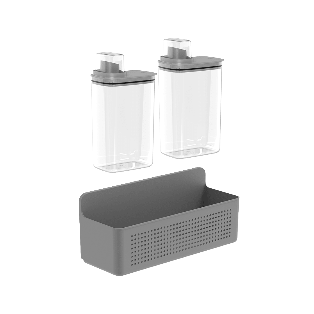 Kit Organizador de Parede e Armário com Dispensers 2,3L Ou 3 Peças Linhas Flow - Ou