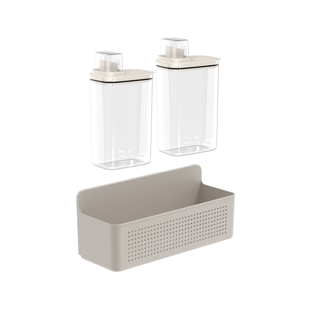 Kit Organizador de Parede e Armário com Dispensers 2,3L Ou 3 Peças Linhas Flow - Ou