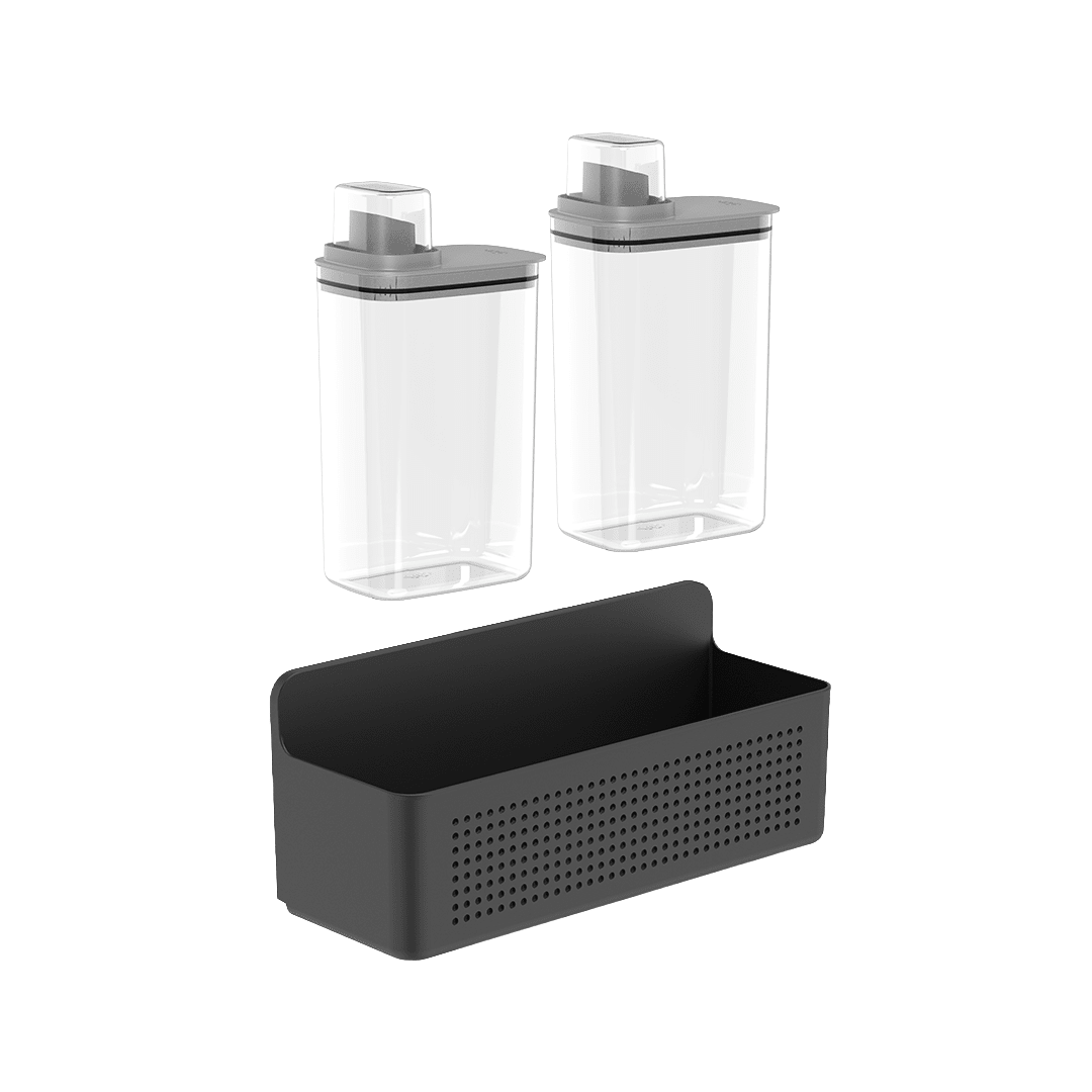Kit Organizador de Parede e Armário com Dispensers 2,3L Ou 3 Peças Linhas Flow - Ou