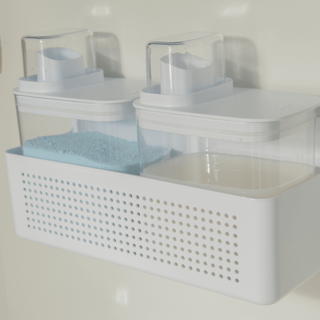 Kit Organizador de Parede e Armário com Dispensers Ou 1,5L 3 Peças Linhas Flow - Ou