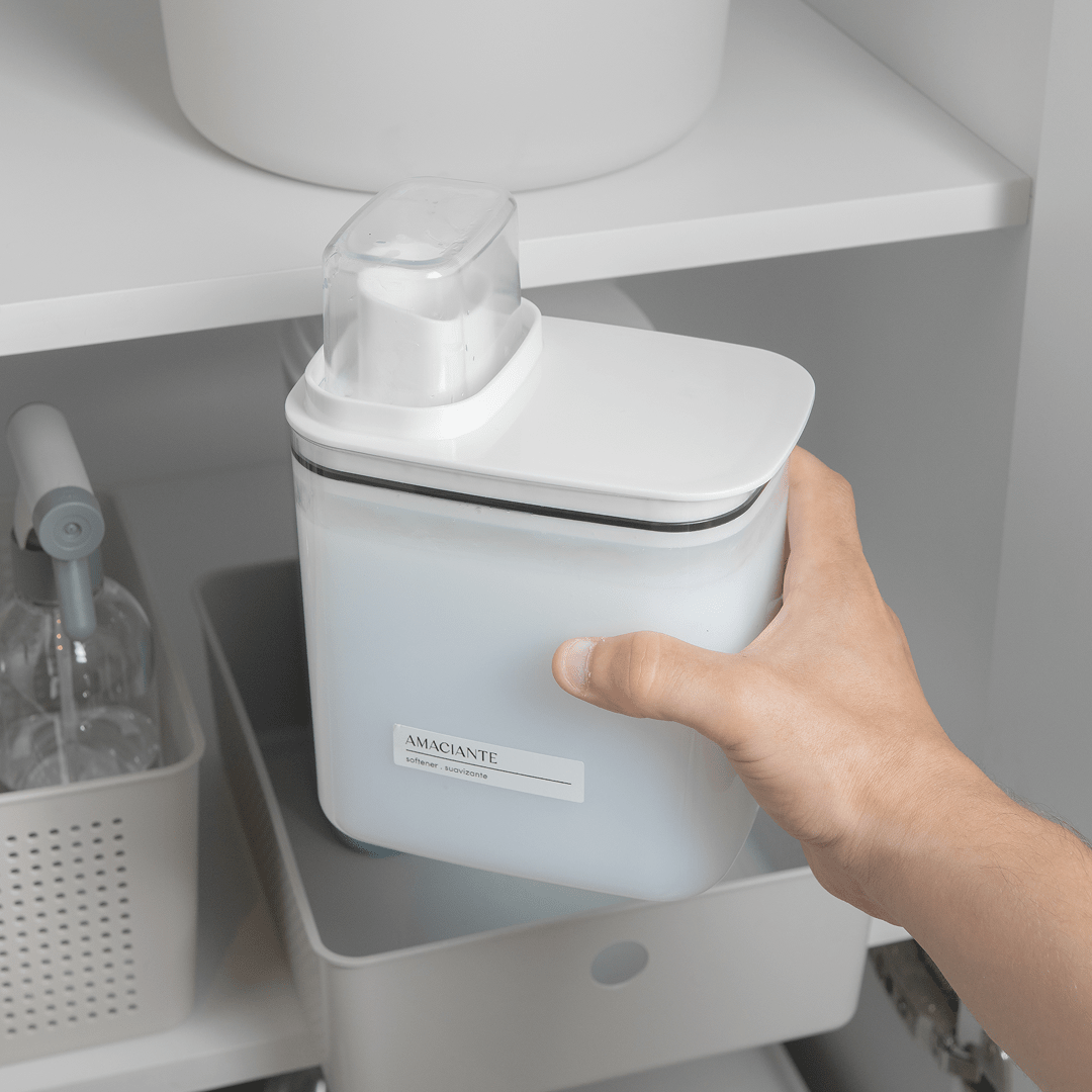 Kit Organizador de Parede e Armário com Dispensers Ou 1,5L 3 Peças Linhas Flow - Ou