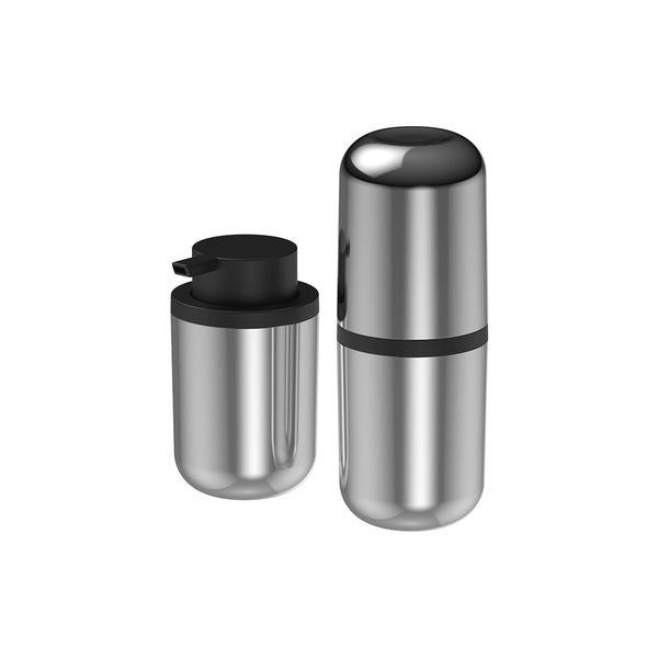 Kit Organizadores de Pia de Banheiro Ou 2 Peças Linha Bold Cromo - Ou