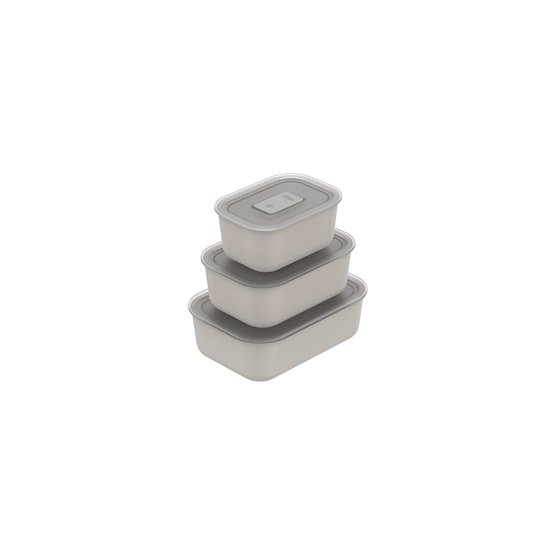 Kit Potes Herméticos Para Marmita Ou 3 Peças Linha Move Lock - Ou
